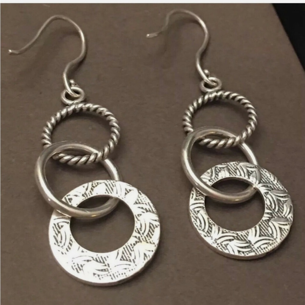 Retired SILPADA Oxidized Triple Threat Dangle Earrings